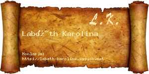 Labáth Karolina névjegykártya